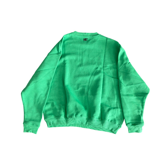 HIIT Men's Green Crew Neck Drop Shoulder Oversized Pullover Sweatshirt - Picture 7 of 8